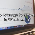 How do I change to 24 hour clock in Windows 11?