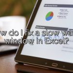 How do I fix a slow watch window in Excel?