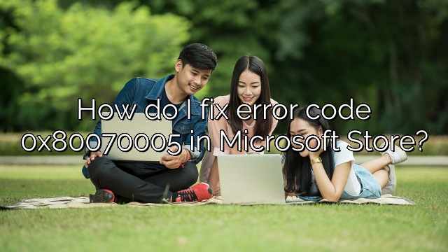 How do I fix error code 0x80070005 in Microsoft Store?
