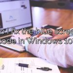 How do I fix the blue screen stop code in Windows 10?