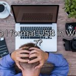 How do I format USB in Windows 7?