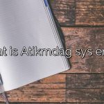 What is Atikmdag sys error?