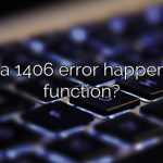 Can a 1406 error happen in a function?