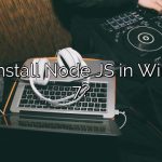 Can I install Node JS in Windows 7?