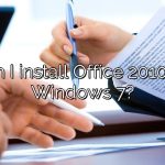 Can I install Office 2010 on Windows 7?