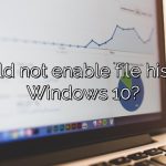Could not enable file history Windows 10?