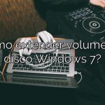 ¿Cómo extender volumen de disco Windows 7?