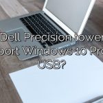 Does Dell Precision tower 3620 support Windows 10 Pro via USB?