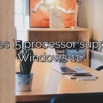 Does i5 processor support Windows 11?
