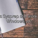 Does Sysprep still work with Windows 10?