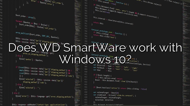 Does WD SmartWare work with Windows 10?