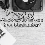 Does Windows 10 have a sound troubleshooter?