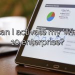 How can I activate my Windows 10 enterprise?