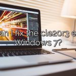 How can I fix the cle20r3 error on Windows 7?