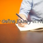 How define jQuery in HTML?
