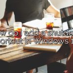 How do I add a shutdown shortcut in Windows 11?