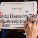 How do I boot my Toshiba Satellite into boot mode?