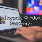 How do I bypass Windows error Recovery?