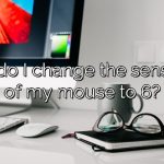 How do I change the sensitivity of my mouse to 6?