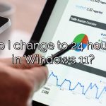 How do I change to 24 hour clock in Windows 11?