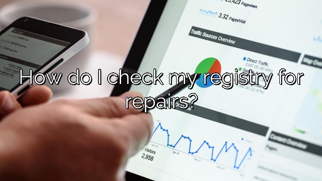 How do I check my registry for repairs?