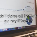 How do I close all the windows on my iPhone?