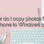 How do I copy photos from iPhone to Windows 10?