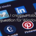 How do I create a valid IP configuration for Windows 7?