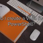 How do I create a VHD file using PowerShell?