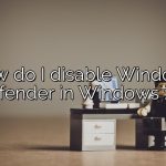 How do I disable Windows Defender in Windows 10?