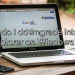 How do I downgrade Internet Explorer on Windows 7?