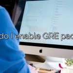 How do I enable GRE packets?
