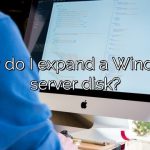 How do I expand a Windows server disk?