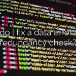 How do I fix a data error cyclic redundancy check?