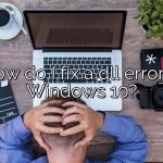 How do I fix a dll error in Windows 10?