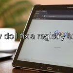 How do I fix a registry error?