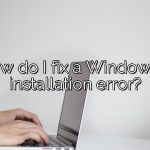How do I fix a Windows 8 installation error?