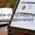 How do I fix Avpui exe application error?