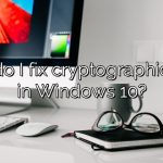 How do I fix cryptographic error in Windows 10?