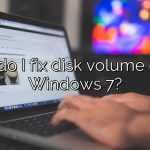 How do I fix disk volume errors Windows 7?