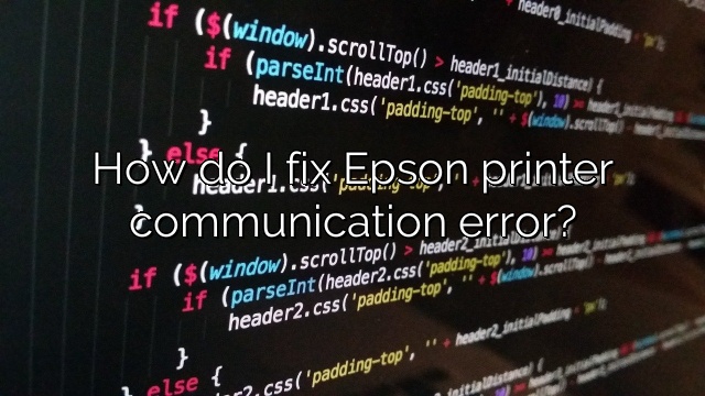 epson adjustment program communication error