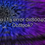 How do I fix error 0x80040600 in Outlook?
