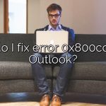 How do I fix error 0x800ccc0e in Outlook?