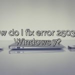 How do I fix error 2503 on Windows 7?