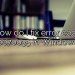 How do I fix error code 0x80070035 in Windows 10?