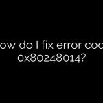 How do I fix error code 0x80248014?