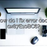 How do I fix error code 0x87E10BC6?
