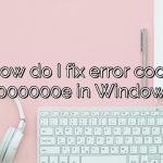How do I fix error code 0xc000000e in Windows 7?