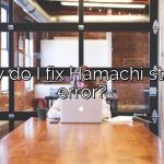 How do I fix Hamachi status error?