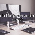 How do I fix insert boot media error?